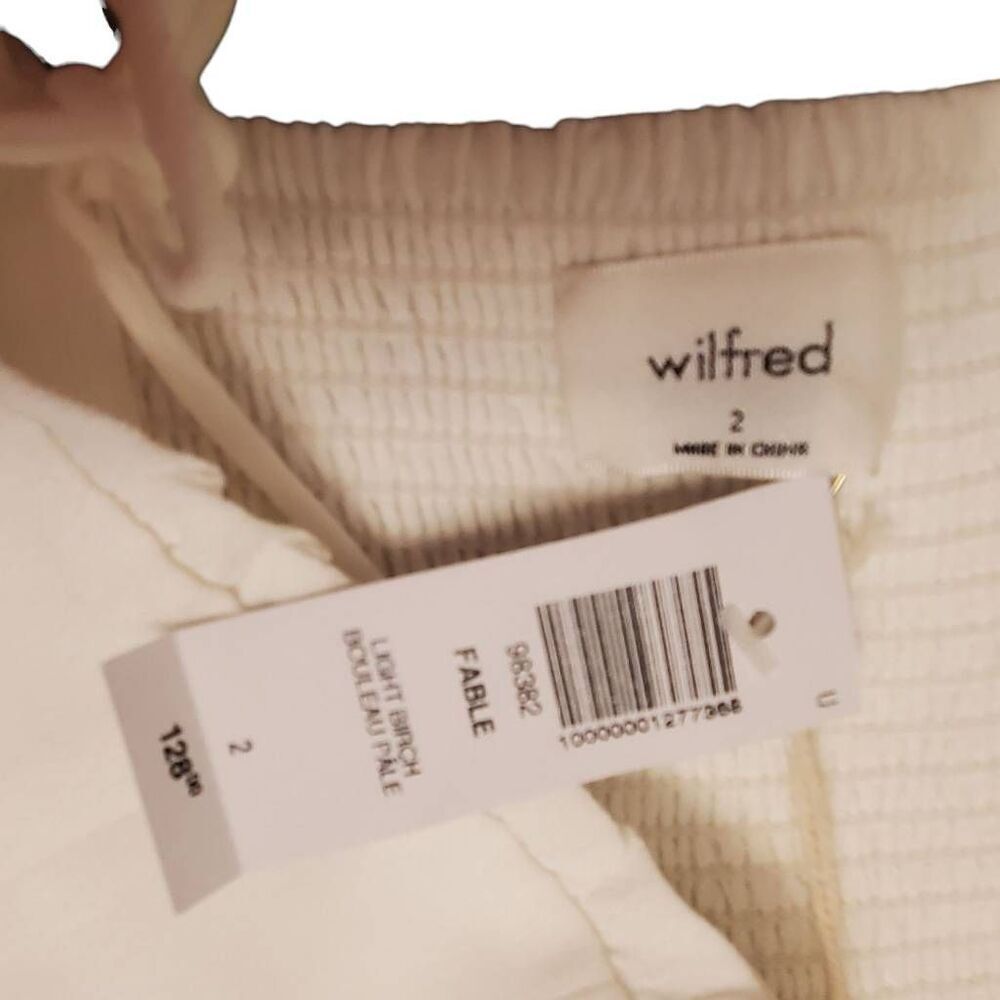Aritzia Wilfred Fable White Mini Dress Tie Straps Little White Lined Corset Dres - Picture 10 of 12